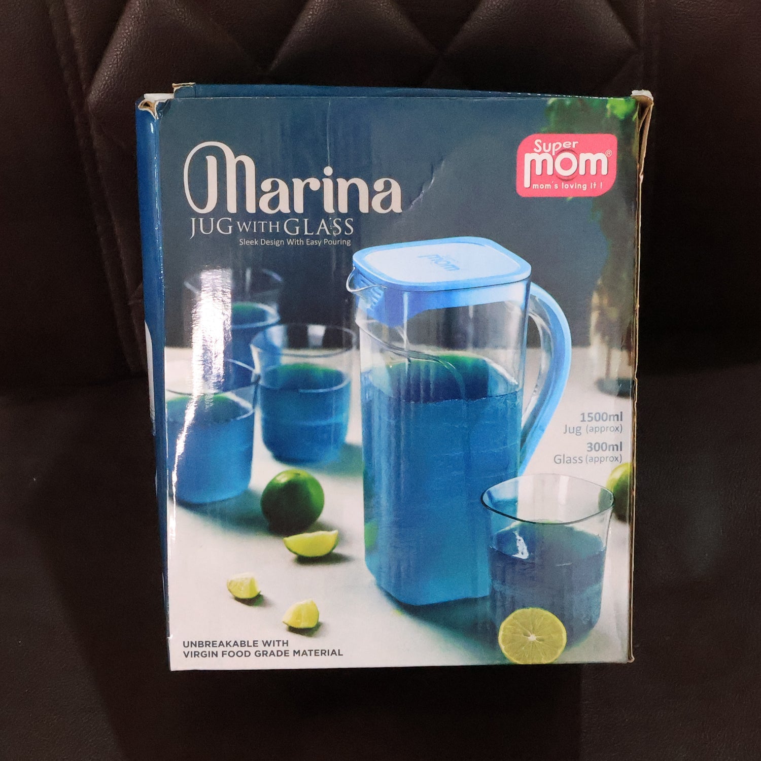 Supermom Plastic Marina Jug with 6 Glass Set Supermom Plastic Marina Jug with 6 Glass Set